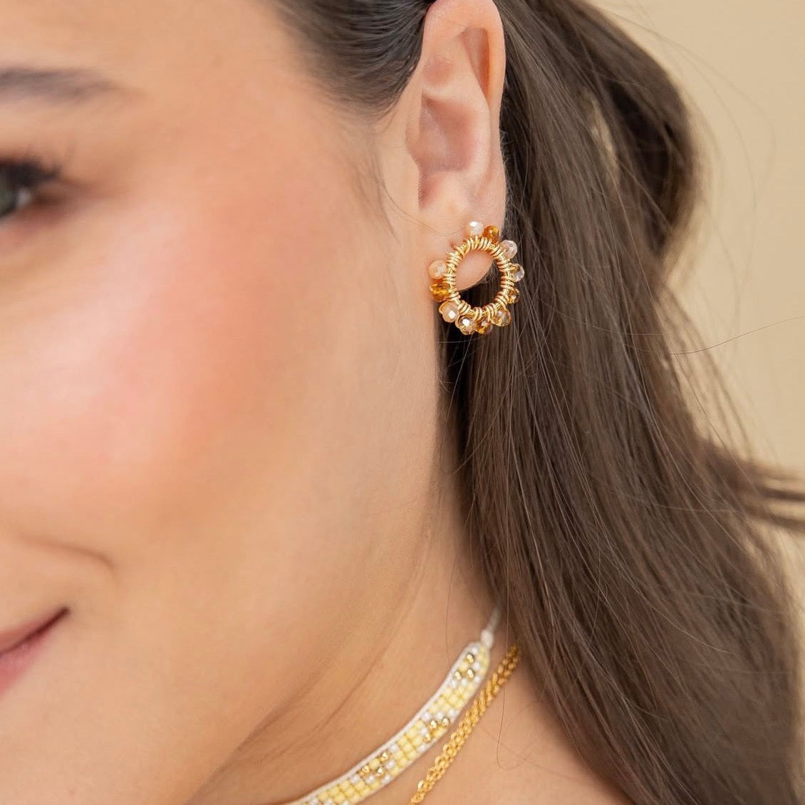Boucles d'oreilles Miel
