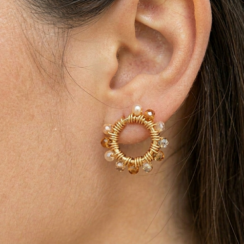 Boucles d'oreilles Miel